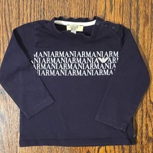 Armani baby shirt navy 9m
